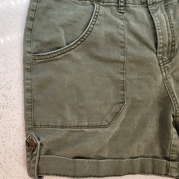 Khaki Green Shorts for Women - Picture 4 of 9